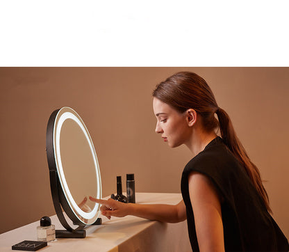 Makeup Mirror Desktop Desktop Led Charging Dressing Table With Light Fill Light