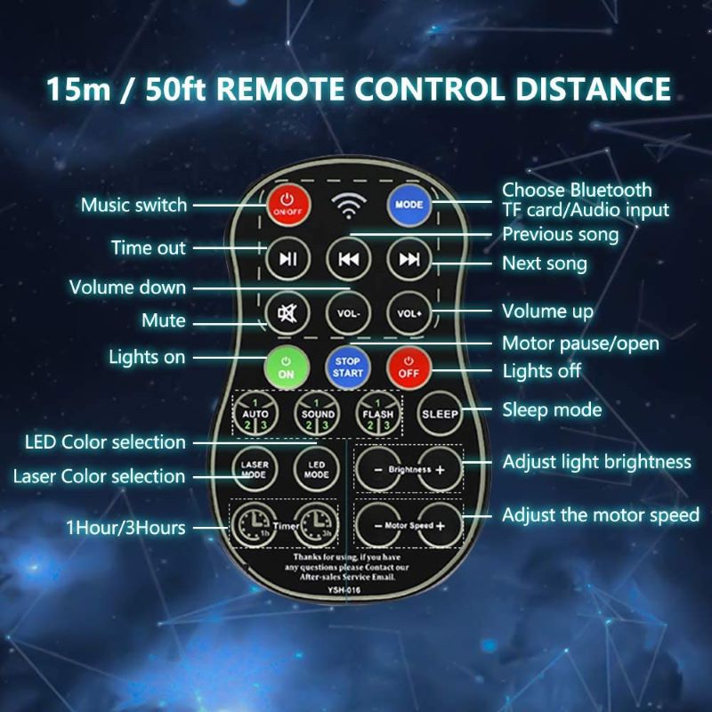 Proyector de cielo estrellado con música Bluetooth