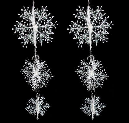 Flocons de neige de Noël Décorations de Noël Produits d'activité Cordes de flocons de neige tridimensionnelles