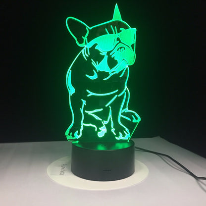 Colorful touch puppy night light