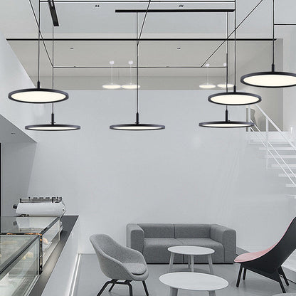 Nordic Creative Thin Round Bar Lamp Office Chandelier