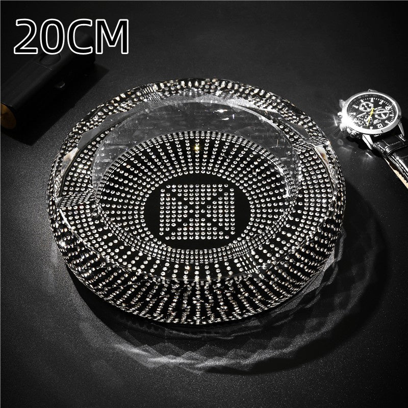 Creative Glass With Diamond Crystal Ashtray Home Decoration