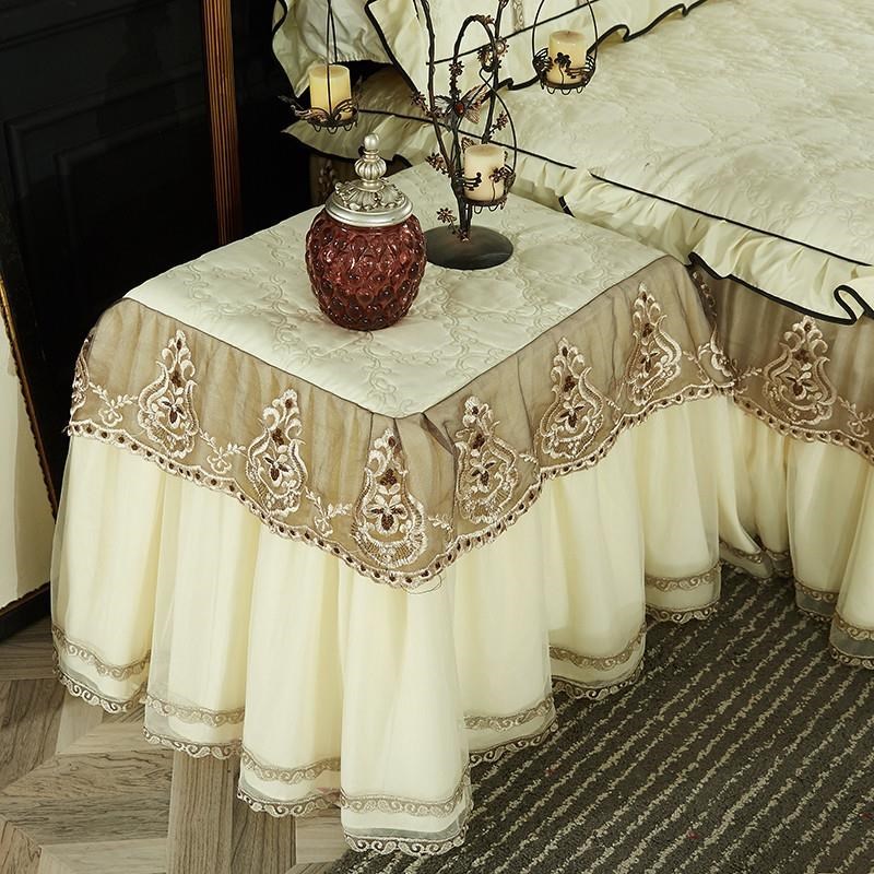 Lace Cover All-inclusive Dust Cover Cloth Cover Multi-purpose Towel About Bedside Table European-style Cushion