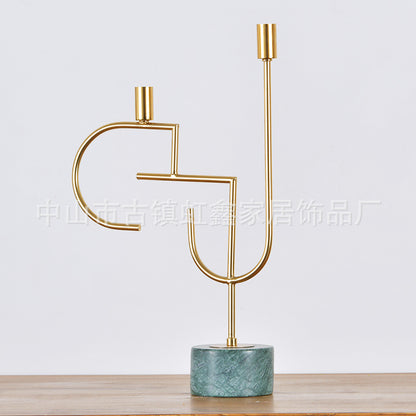 Dining table golden decoration nordic style candle holder