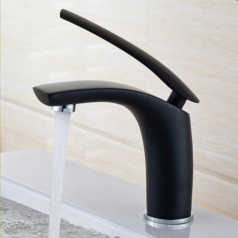 White single hole basin faucet