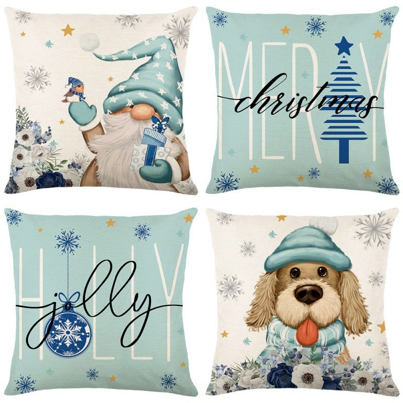 Home Christmas Decorative Printed Pillowcase