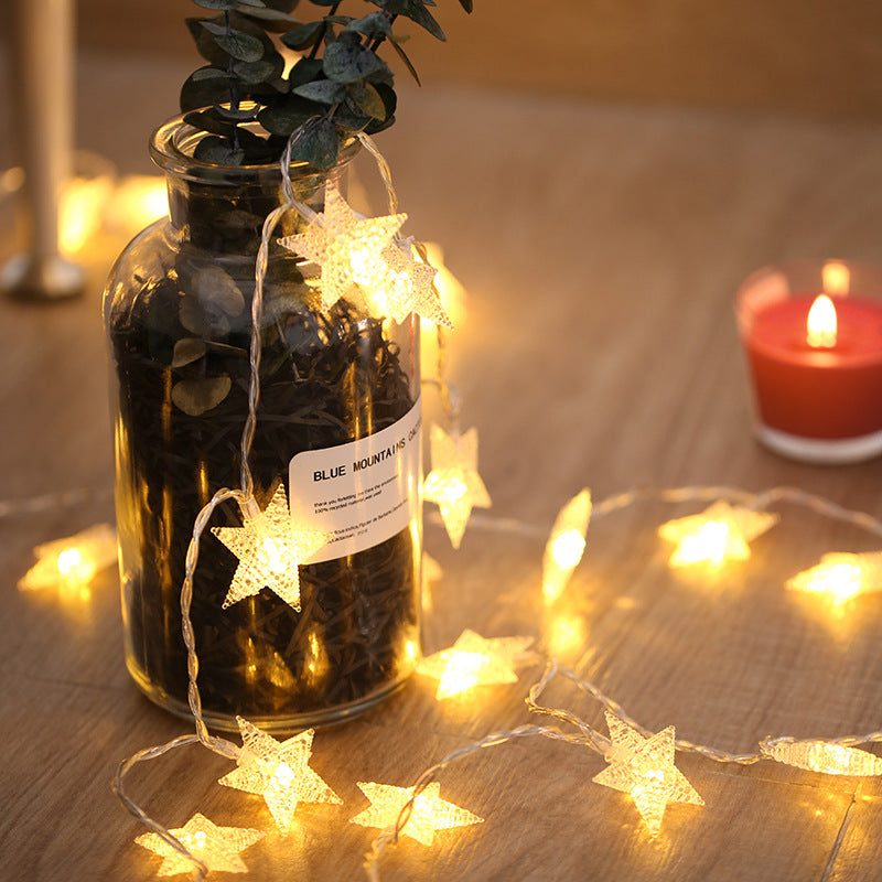 Guirlande de rideau sur la fenêtre, décorations de noël, guirlande lumineuse