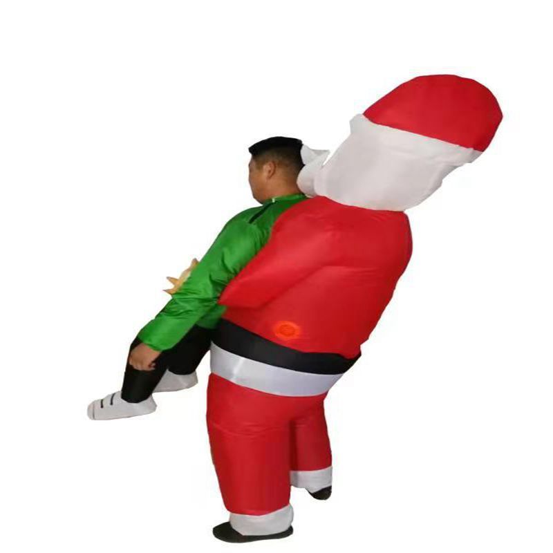 Santa Claus Hold People Inflatable Costumes Christmas Anime Cosplay Costume For Adult Holiday Party Inflated Garment