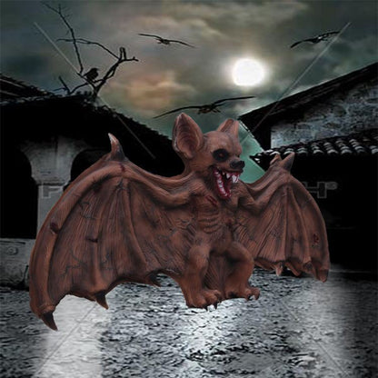 Décoration de pendentif fantôme de grande chauve-souris d'Halloween, jouet de chambre secrète, accessoires en mousse de latex d'horreur