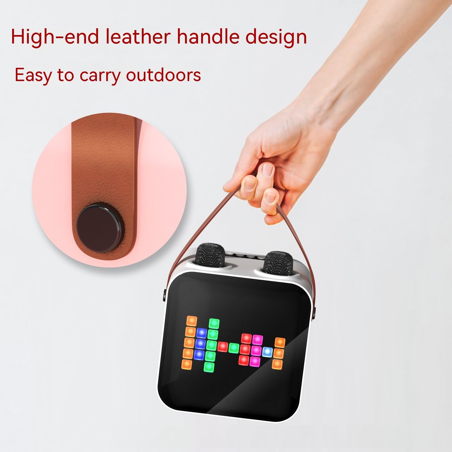 Haut-parleur Bluetooth double microphone portable extérieur