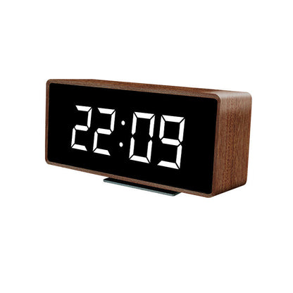 Vintage Solid Wood Multi-function Electronic Alarm Clock