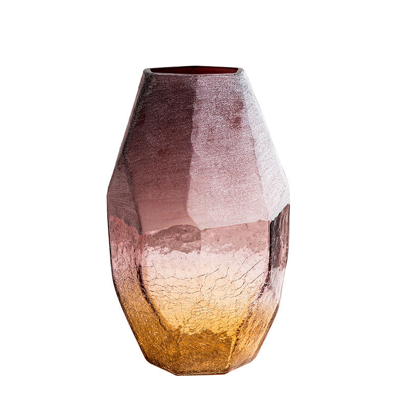 Handmade Colored Glass Vase Creative Home Decoration