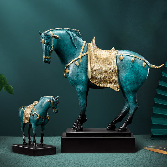 Pure Copper Horse Decoration Sancai