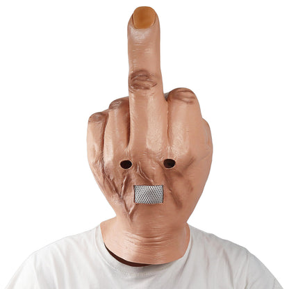 Despise The Vertical Middle Finger Mask Halloween Spoof Mask Bar DJ Spoof Mask