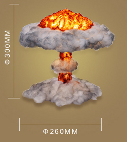 Lámpara de nube en forma de hongo para dormitorio, explosión nuclear