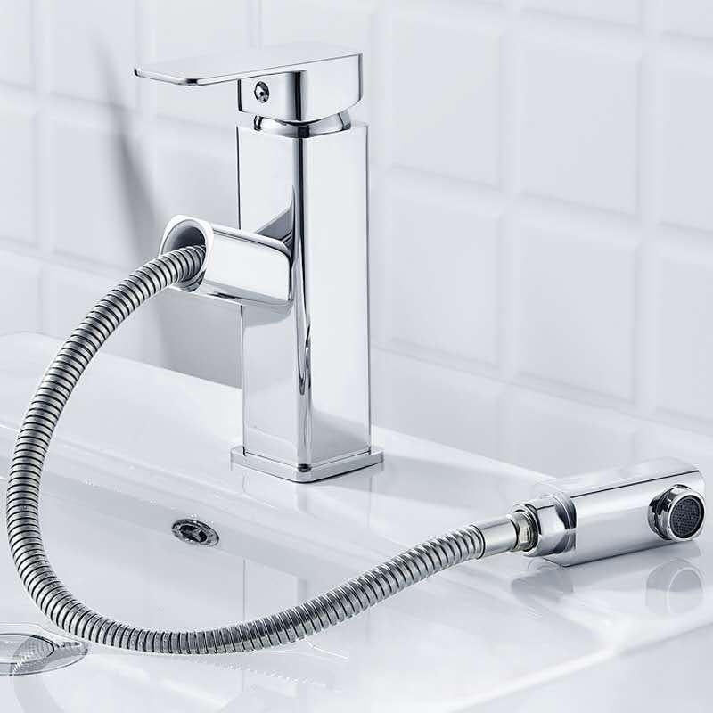 Nordic Brass Brushed Gold Pull Hot And Cold Water Faucet