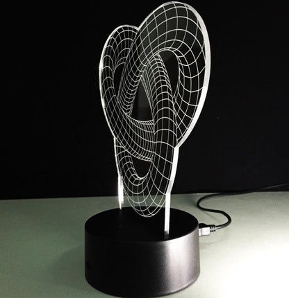 Knot 2 - Hologramme de lampe LED à illusion d'optique 3D