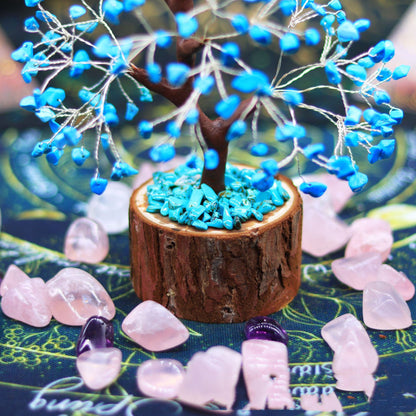 Nouveau Arbre en cristal artisanat décoration Turquoise |