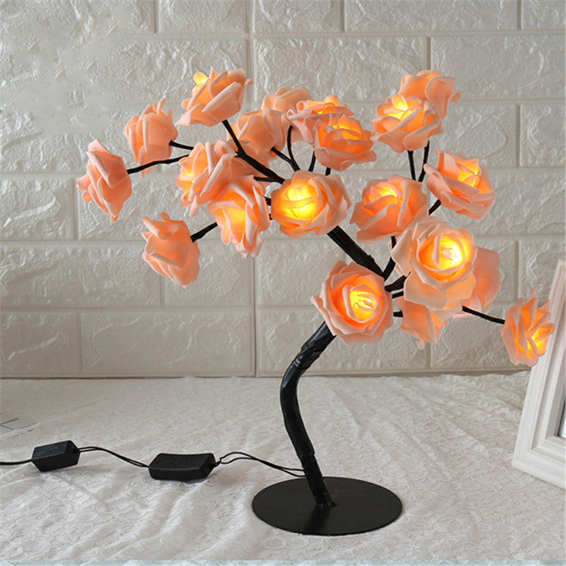 Lampe LED pour arbre, petite rose, lumière pour arbre