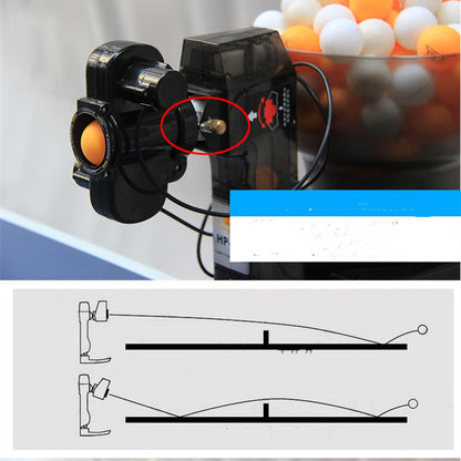 Auténtico servidor de tenis de mesa de rotación múltiple para uso doméstico