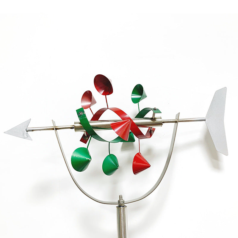 Christmas Decorations 360-degree Rotating Color Weather Vane Pure Stainless Steel