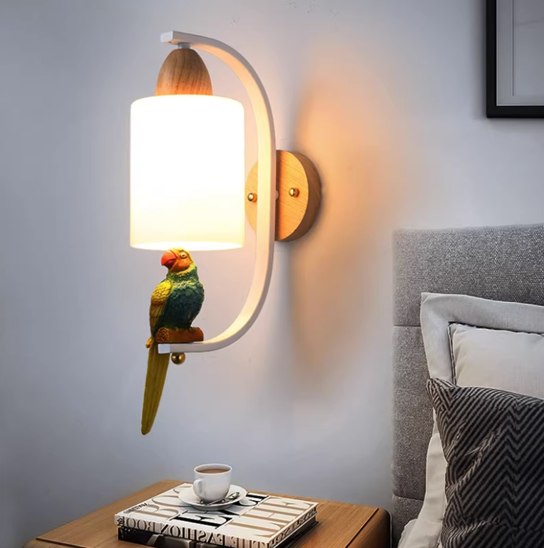 Lampe de chevet en bois massif, minimaliste et créative, luminaire décoratif d'intérieur, idéal pour un salon, un mur, des escaliers ou une allée