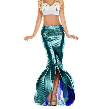 Solid Color Fashionable Halloween Costume Mermaid