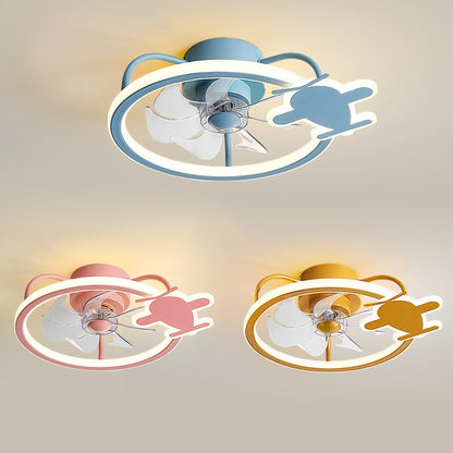 Lampe de ventilateur de chambre montée au plafond pour enfants