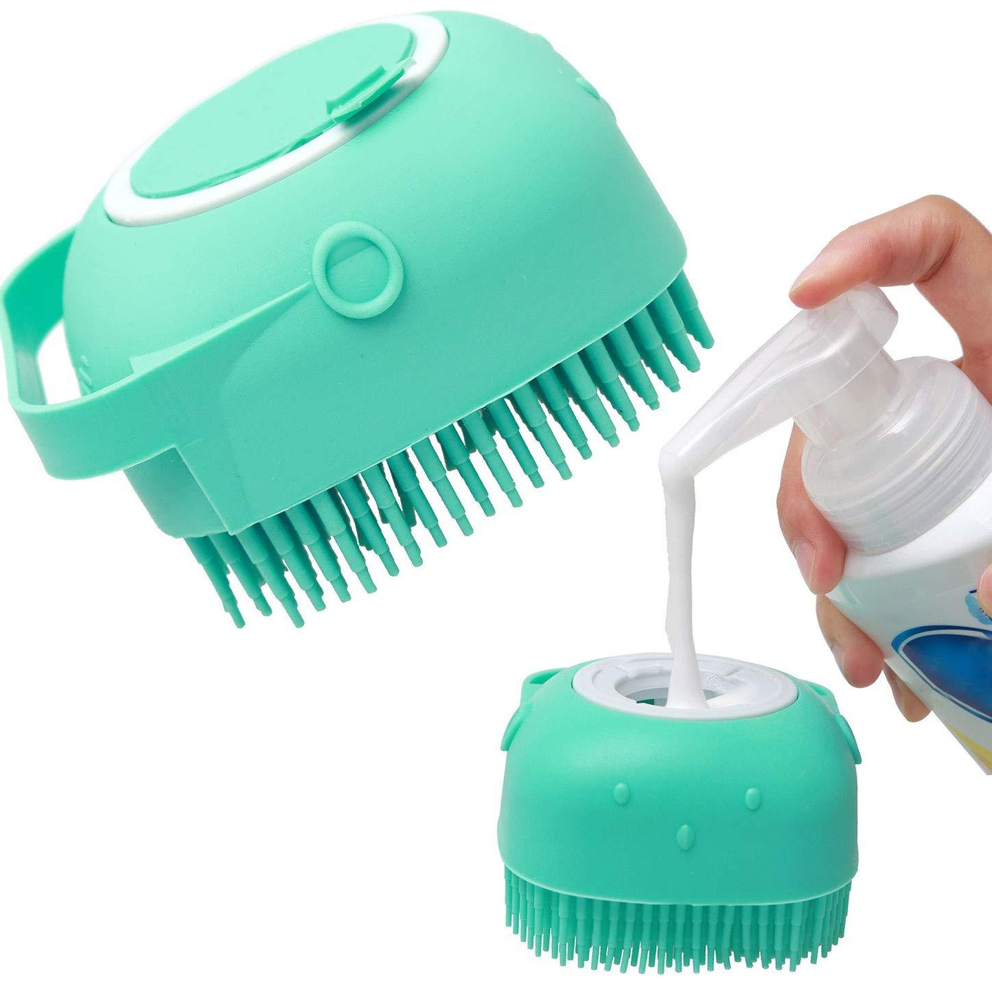 Brosse de Massage pour shampoing pour chien et chat, peigne de Massage, épurateur de toilettage, brosse de douche pour le bain, poils courts, brosses en Silicone souple