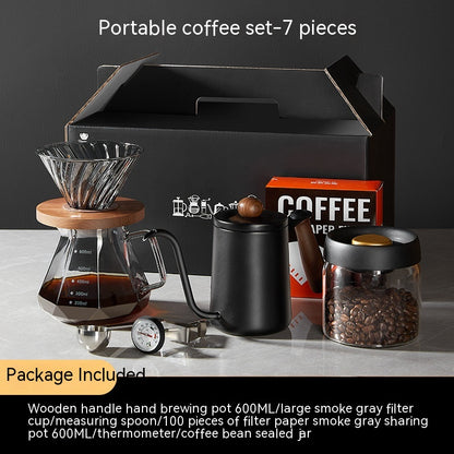 Pour-over Coffee Suit Gift Box Household American Coffee Maker Coffee Pot With Scale Combination