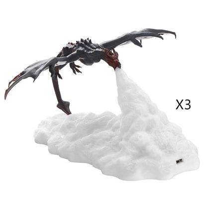 3D Printed LED Cartoon Fire Dragon Lamps Decoration Gift