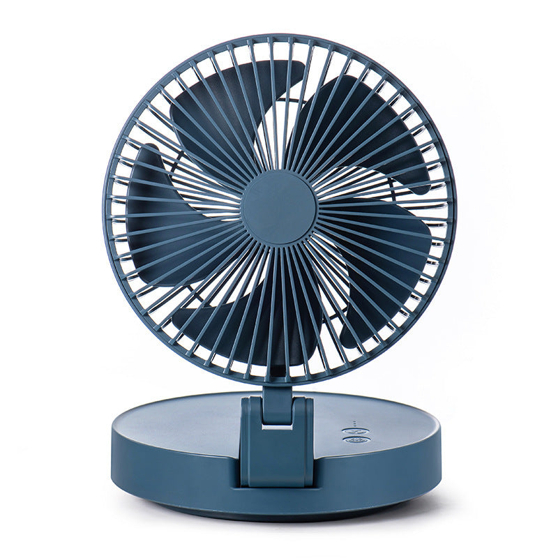 Desktop Fan Auto Rotate Portable USB Charge Foldable With LED Light Wall Mount Mode Mini Table