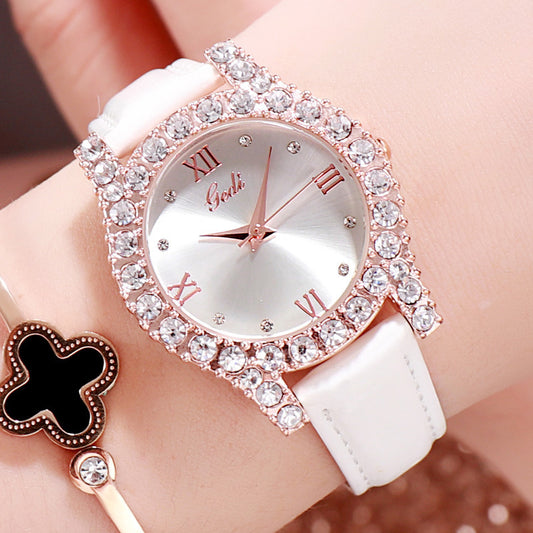 Reloj casual con diamantes y personalidad para mujer