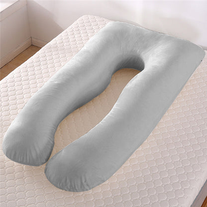 Almohada de apoyo para dormir de verano para mujeres embarazadas, almohadas de maternidad en forma de U, seda de hielo para embarazo