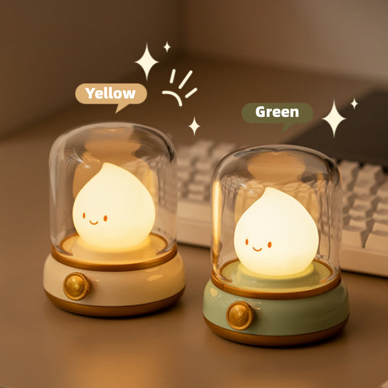 Rétro petite lampe de nuit chambre mini bureau LED lampe de nuit mignonne créative USB rechargeable portable lampe de table de dessin animé pour café bar hôtel chambre décor à la maison