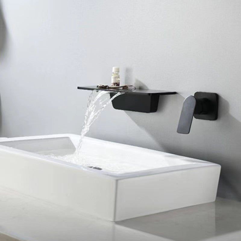 Robinet de lavabo noir pour lavabo monté dans l'obscurité