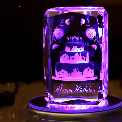 Lumières en cristal colorées pour cadeaux d'anniversaire pour garçons et filles