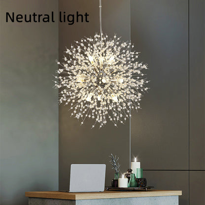 Dandelion Crystal Chandelier Restaurant Bedroom Clothing Shop Lighting