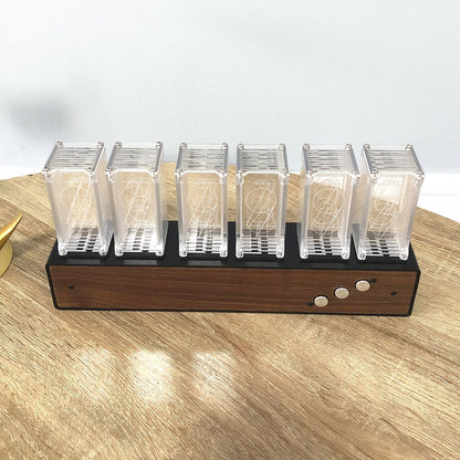 Horloge numérique moderne à Tube Nixie, veilleuse à 6 tubes, horloge de bureau pour chambre à coucher