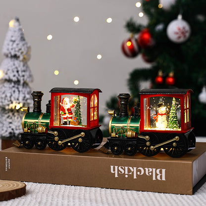 Christmas Gift Train Decoration Small Night Lamp