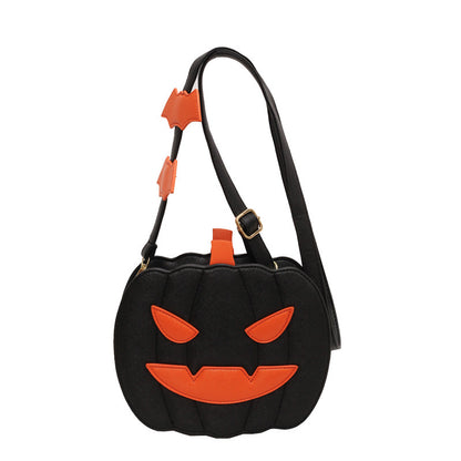 Sacs d'halloween 2023, sac à bandoulière avec dessin animé de citrouille drôle avec chauve-souris, sac créatif personnalisé pour femmes