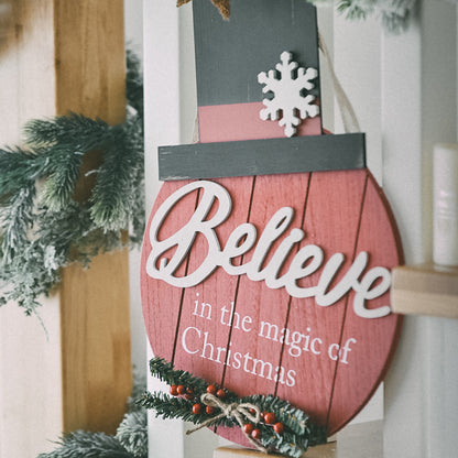 Listado de adornos colgantes de madera para pared para Navidad