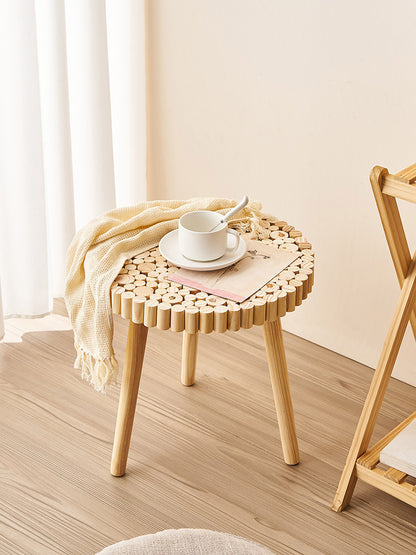 Table de bord de tabouret bas de ménage de vent de rondin de style japonais