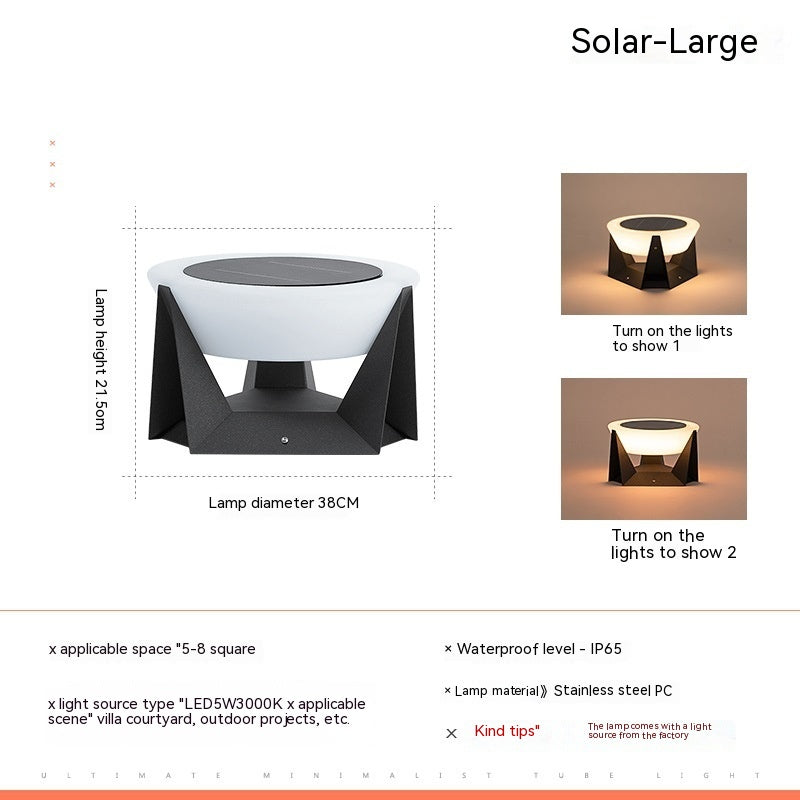 Lampe pilier solaire