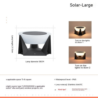 Lampe pilier solaire