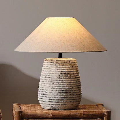 Ceramic Table Lamp Silent Style Large Modern New Chinese Retro Nostalgic Hotel Homestay Ornament