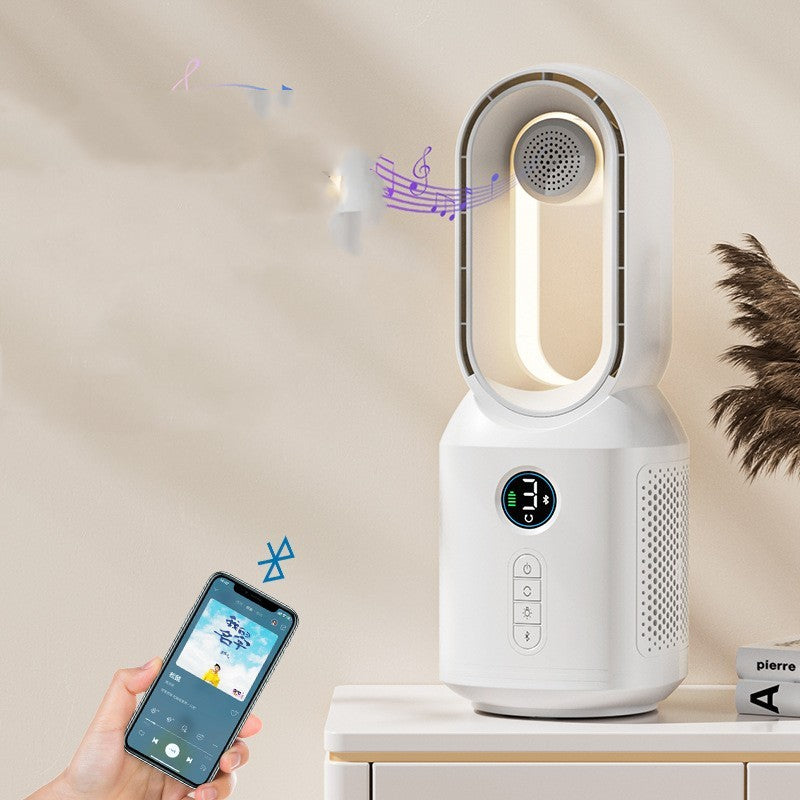 Nouveau ventilateur sans lame multifonctionnel haut-parleur Bluetooth LED veilleuse pour la décoration de la pièce à la maison