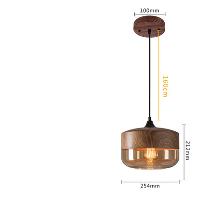 Lustre en verre à trois têtes créatif de personnalité de bar d'art