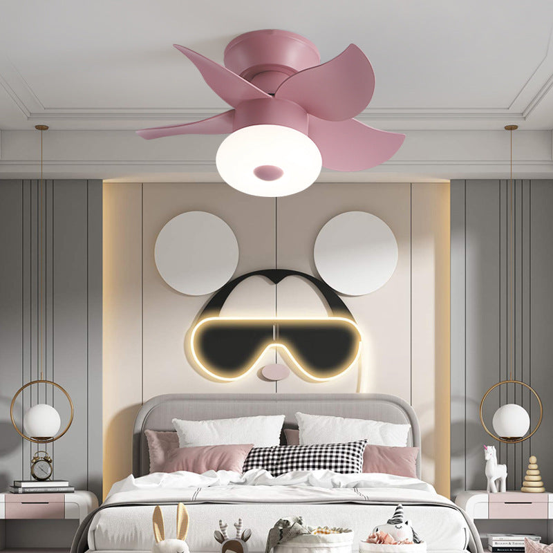 Intelligent Ceiling Fan Lamp In Children's Bedroom