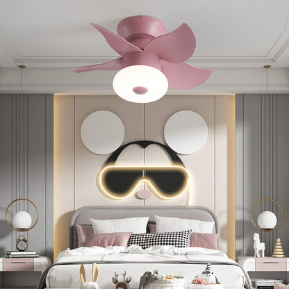 Intelligent Ceiling Fan Lamp In Children's Bedroom